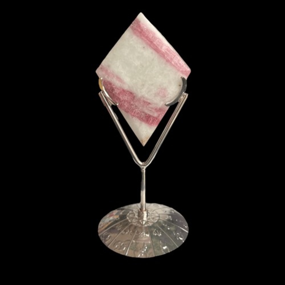Pink Tourmaline Healing Crystal on Stand | Heart Chakra Love‎ Stone